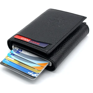 West Polo Clup Para Gözlü Mekanizmalı Deri Erkek Kartlık Cüzdan