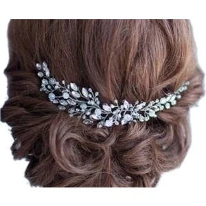 Gelin Arka Saç Aksesuarı Kristal Taç