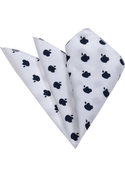 Beyaz Elma Dese Yaka Cep Mendili