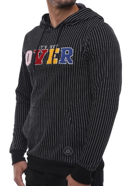 Black Hooded Sweatshirt - Stripe Detailed 2788 fiyatları