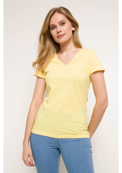 Kadın V Yaka Basic Body