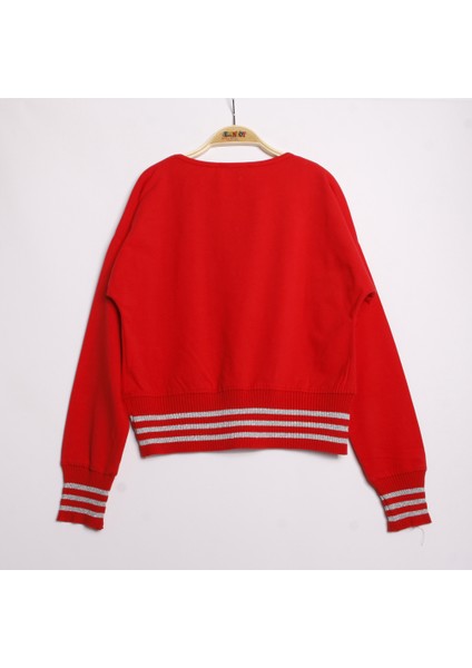 Kız Çocuk Sweatshirt Black Varak Baskılı - Kırmızı - 14 Yaş - 164Cm Boy fiyatları