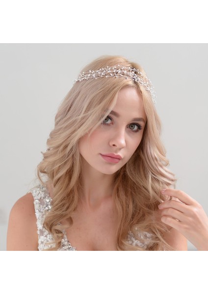 Sıralı İnci Gelin Saç Tacı fiyatları