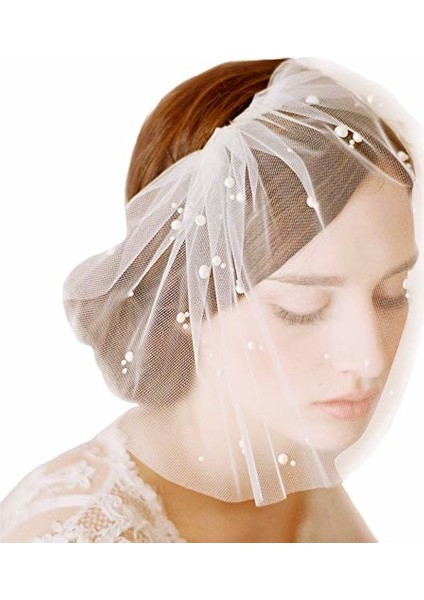 Taraklı Nikah Şapkası Nikah Kep Vualet