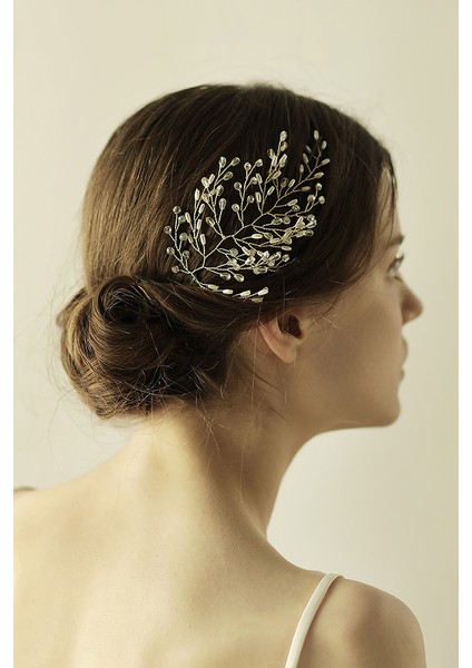 Kristal Ve İnci Karışımı Gelin Tacı Saç Aksesuar modelleri