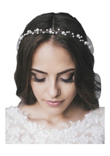 Gelin İnci Saç Tacı Gelin Saç Aksesuarı İnci