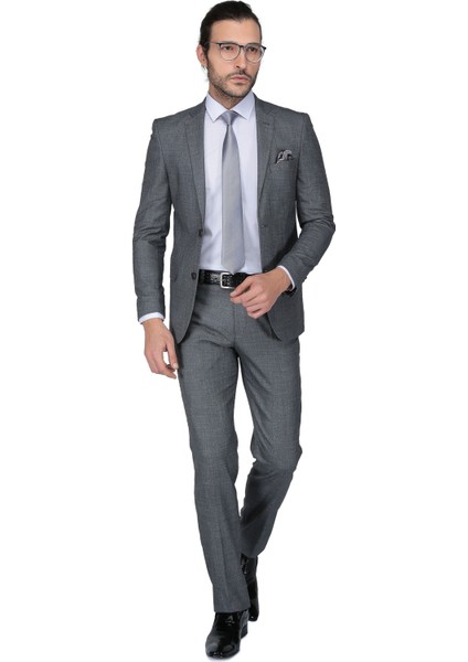 Costa Slim Fit Mono Tk Yrt Takım Elbise - Siyah