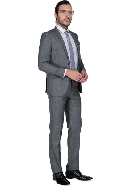 Costa Slim Fit Mono Tk Yrt Takım Elbise - Siyah