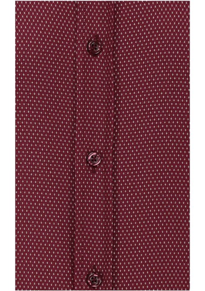 Ekose 3275 Uzun Kol Slim Fit Gömlek-Bordo fiyatları