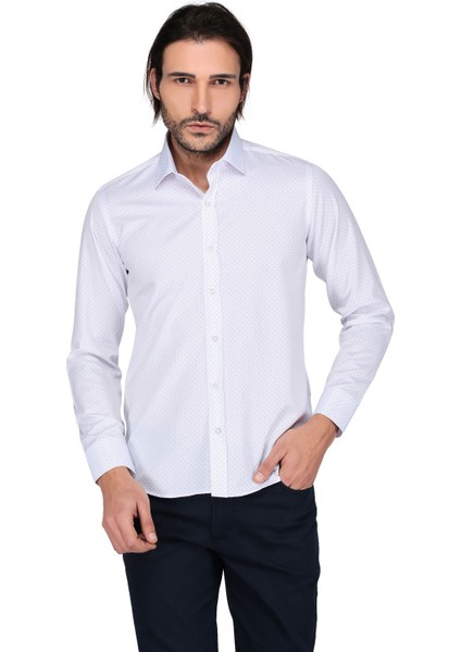 Sry Empirme Gold 902 Uzun Kol Slim Fit Gömlek-Beyaz
