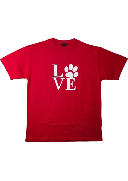 Unisex Love Bisiklet Yaka Tshirt