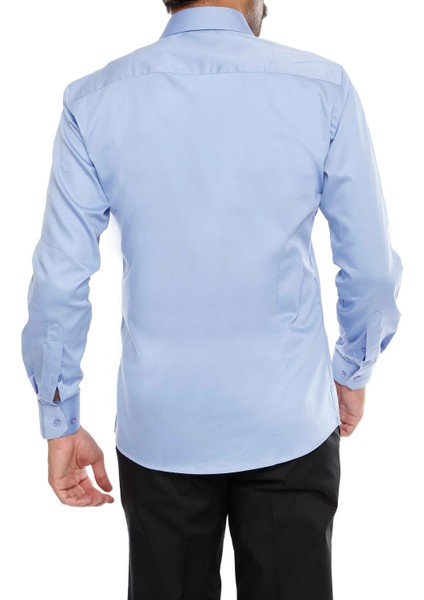 Gk 214 Sivri Yakalı Klasik Stil Erkek Gömlek 99Hsklg214 modelleri