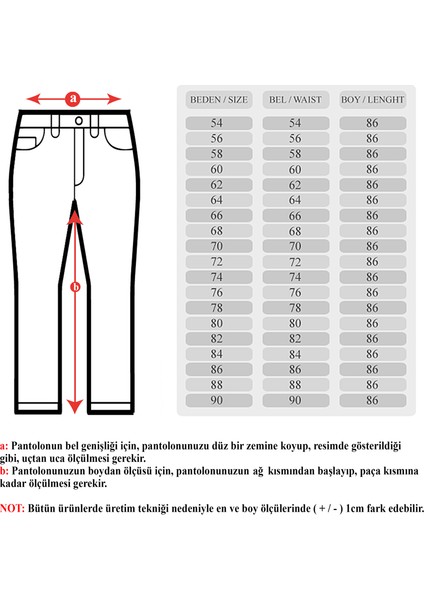 Büyük Beden Erkek Pantolon Kot Islemli 18994 Siyah