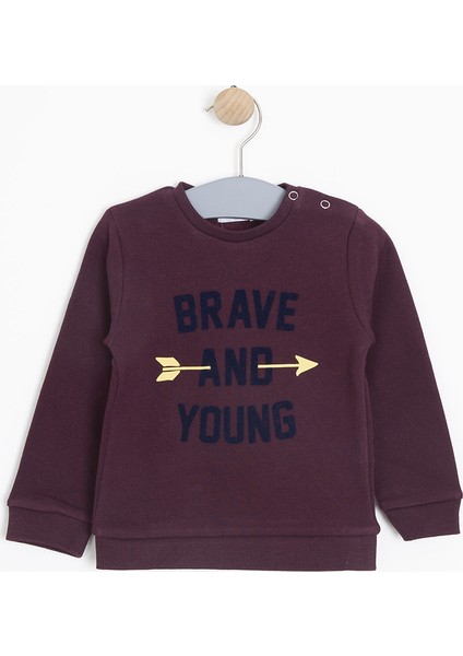 Erkek Bebek Sweatshirt Bordo (9 - 24 Ay)