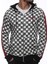 Hooded Checkered Sweatshirt Black 2746 1