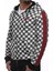 Hooded Checkered Sweatshirt Black 2746 2