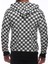 Hooded Checkered Sweatshirt Black 2746 4