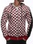 Hooded Checkered Sweatshirt Burgundy 2746 1