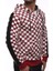 Hooded Checkered Sweatshirt Burgundy 2746 3