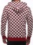 Hooded Checkered Sweatshirt Burgundy 2746 4