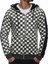 Hooded Checkered Sweatshirt Khaki 2746 1