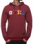 Bordo Kapüşonlu Sweatshirt - Çizgili Detaylı 2788 1