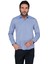 Saten Opal 41131 Uzun Kol Slim Fit Gömlek-Mavi 1