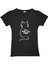 Kadın Life With Cats Bisiklet Yaka Tshirt 1