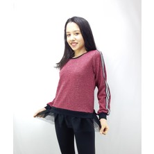 Toontoy Kız Çocuk Tunik Kol Üstü Ve Arkası Şeritli