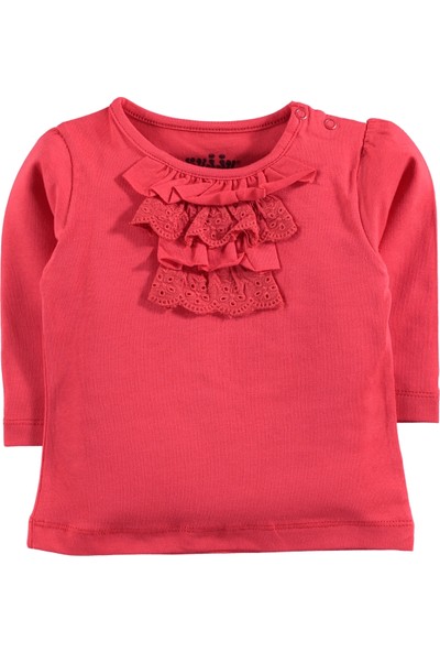 Kujju Kız Bebek Sweatshirt 6-18 Ay Kırmızı