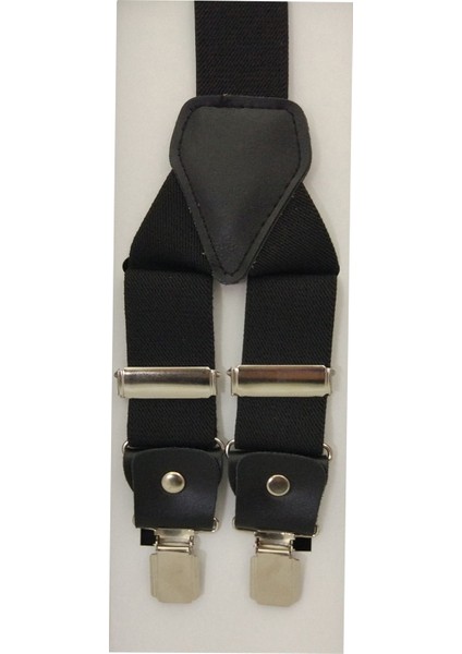 Metal Klipsli Lüx Pantolon Askısı Siyah