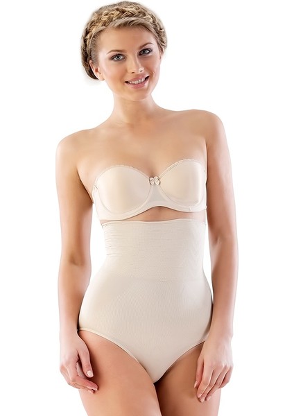 Yüksek Bel Desenli Slip Korse MY2079