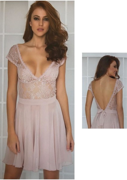 650 Saten Dantelli Gecelik