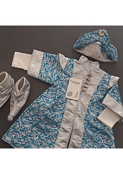 Erkek Bebek Şehzade Mevlüt Takımı Seti 413 Petite Ponpon Baby Blue modelleri