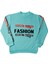 Kız Çocuk Sweatshirt Kollari Şeritli Pullu Fashion Nakış 1