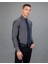 Slim Fit Armürlü Kravatlık, Gri Erkek Gömlek 2