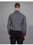 Slim Fit Armürlü Kravatlık, Gri Erkek Gömlek 3