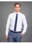 Slim Fit Armürlü Kravatlık, Beyaz Erkek Gömlek 1