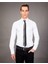 Slim Fit Pamuk Saten, Beyaz Erkek Gömlek 1