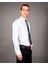 Slim Fit Pamuk Saten, Beyaz Erkek Gömlek 2