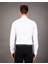 Slim Fit Pamuk Saten, Beyaz Erkek Gömlek 3