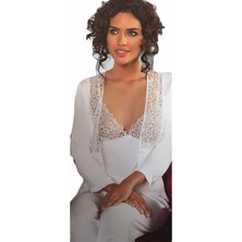 Pierre Cardin 6Lı Gecelik Sabahlık Çeyiz Seti 5045 Ekru