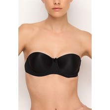 Nurteks Desteksiz Straplez Şeffaf Sütyen 1502 Siyah