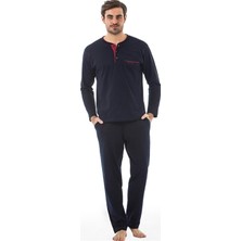 Pierre Cardin 5Li Penye Robdöşambr Damatlık Pijama Set 5560 Bordo