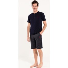 U.S. Polo Assn. Erkek Bordo 3'Lü  Pijama Takım