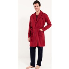 U.S. Polo Assn. Robdeşambr Damat Pijama Seti 5Li 12002 Lacivert