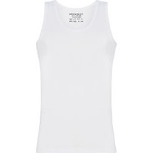 Cipo&Baxx CU107 Geniş Yaka Kolsuz Slim Fit Beyaz Erkek Atlet