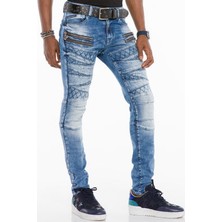 Cipo&Baxx CD505 Denim Legend Dekoratif Dikişli Mavi Erkek Jeans