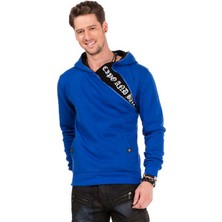 Cipo&Baxx CL329 Gizli Yaka Fermuarlı Kapşonlu Cepli Sweatshirt