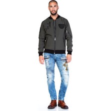 Cipo&Baxx CD293 Dekoratif Detaylı Nakışlı Mavi Erkek Jeans